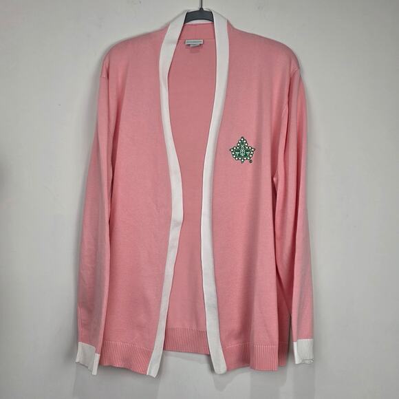 Alpha Kappa Alpha (AKA) Sorority Pink Cardigan Sweater, Size XXL, EUC - Picture 4 of 7